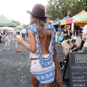 🌸SPELL🌸 Coyote Backless Shift Dress S